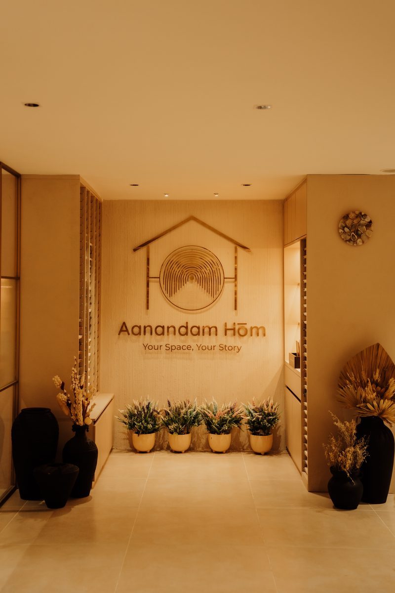 Close-up of material detailing in an Aanandam Hōm interior